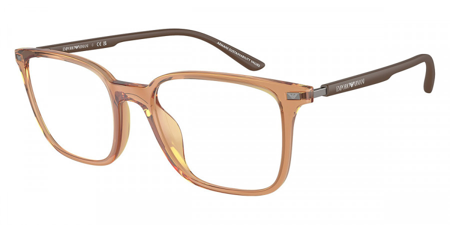 Emporio Armani™ EA3242U 6110 54 - Shiny Transparent Brown/Matte Brown