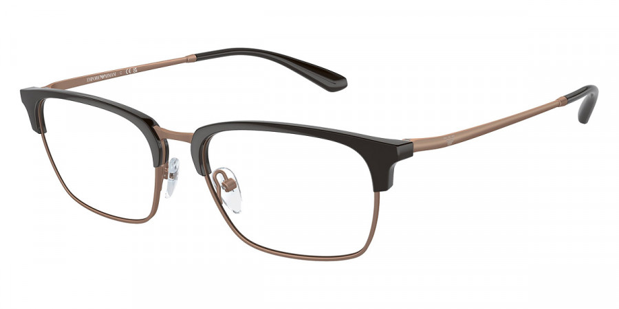 Emporio Armani™ EA3243 3201 53 - Shiny Brown/Matte Pink Gold