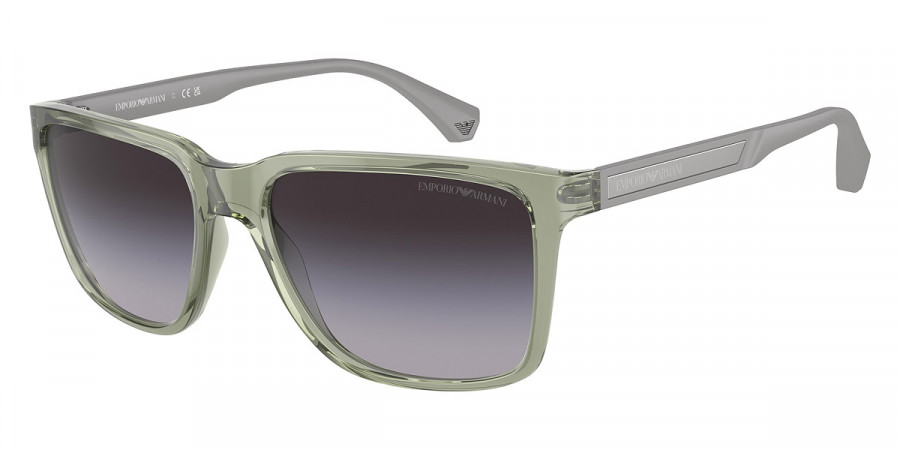 Emporio Armani™ EA4047 53628G 56 - Shiny Transparent Green/Matte Gray