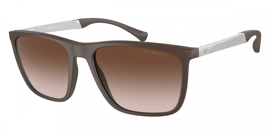 Emporio Armani™ EA4150 534213 59 - Matte Brown/Aluminium