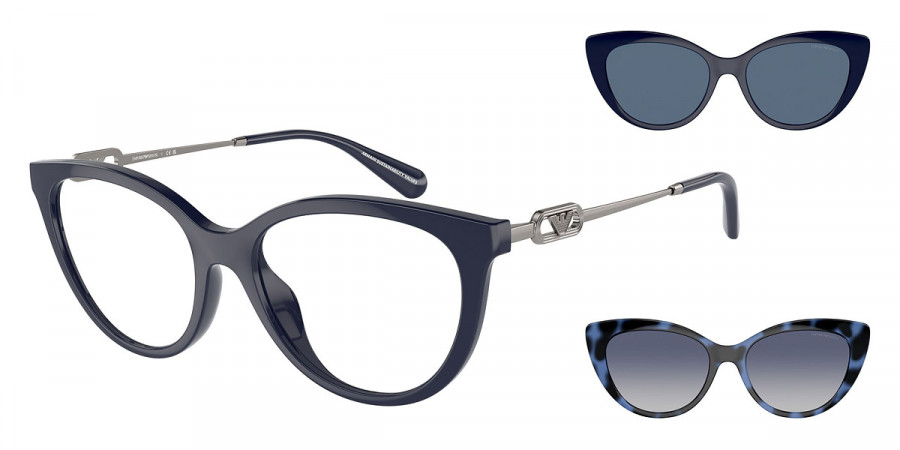 Emporio Armani™ EA4213U 51451W 53 - Shiny Blue/Shiny Gunmetal