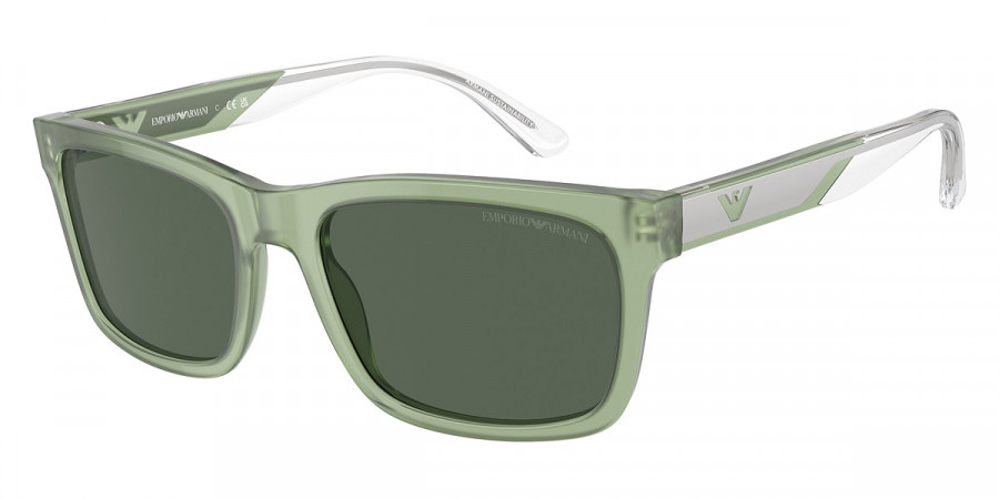 Emporio Armani™ EA4224 609471 57 - Shiny Opaline Green/Top Green/Crystal