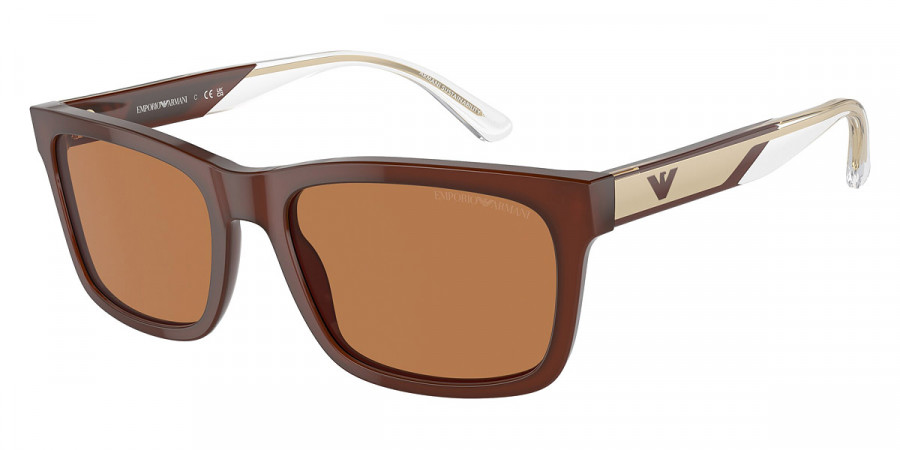 Emporio Armani™ EA4224 609573 57 - Shiny Opaline Brown/Top Brown/Crystal