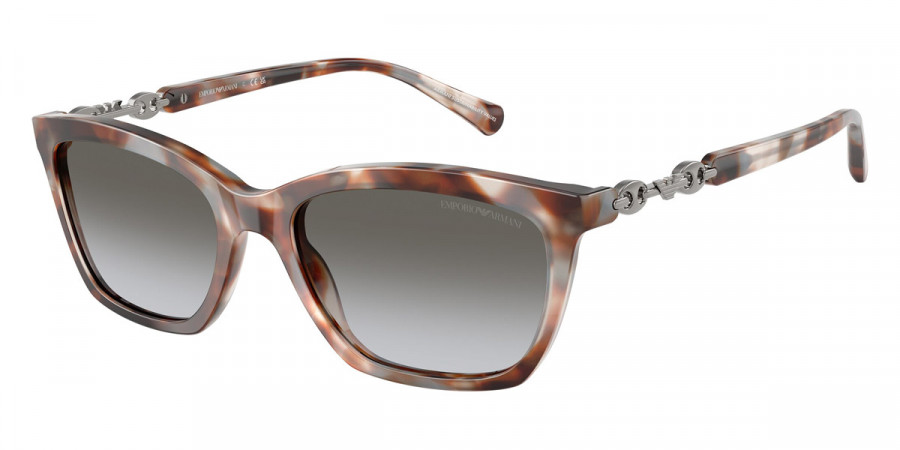 Emporio Armani™ EA4238 61953C 54 - Shiny Havana Gray/Shiny Gunmetal