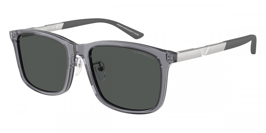 Emporio Armani™ EA4241D 620687 57 - Shiny Transparent Gray/Aluminium