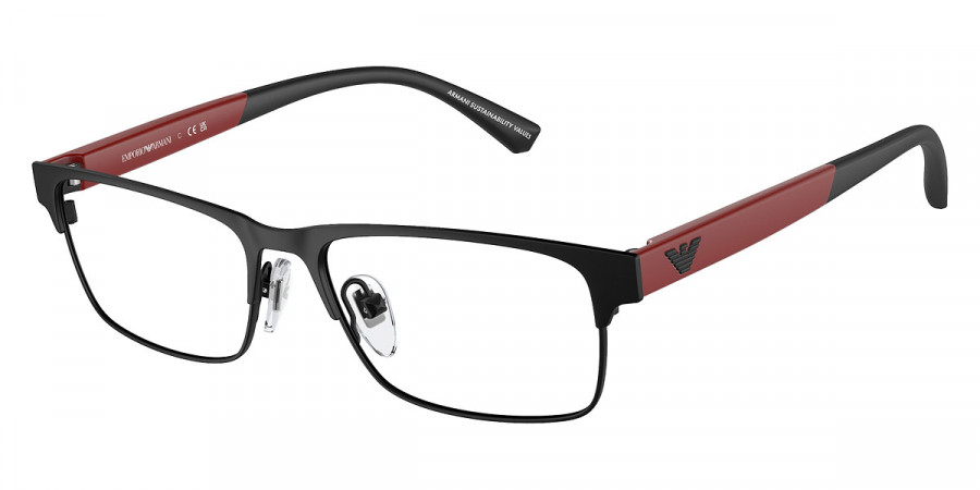 Emporio Armani™ EK1001 3001 49 - Matte Black/Matte Red