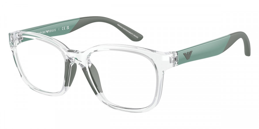 Emporio Armani™ EK3003F 5371 49 - Shiny Crystal/Shiny Transparent Light Blue