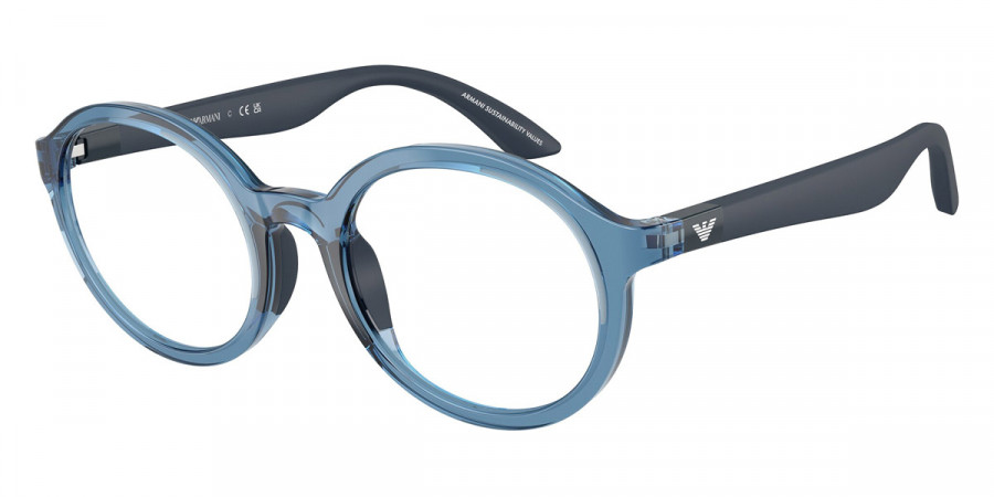 Emporio Armani™ EK3005 6210 48 - Shiny Transparent Blue/Matte Blue/Rubber Blue