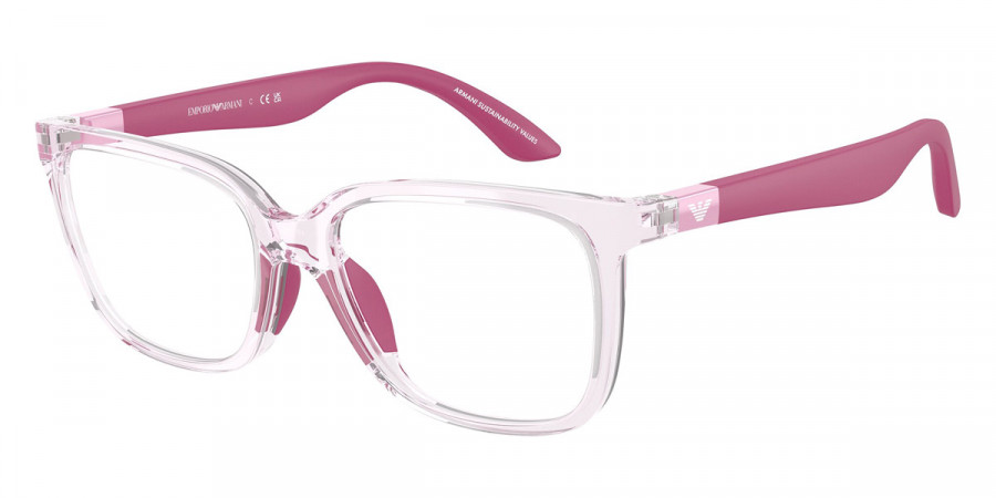 Emporio Armani™ EK3006 6139 47 - Shiny Transparent Pink/Shiny Pink/Rubber Fuchsia