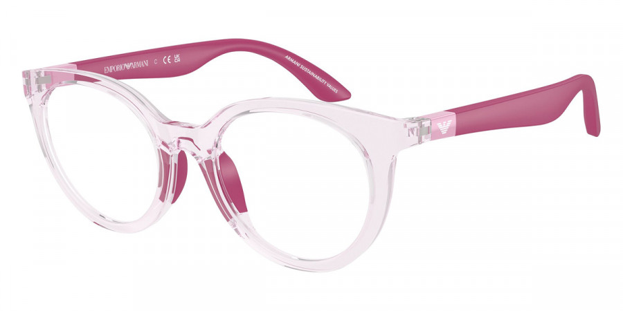 Emporio Armani™ EK3007 6139 45 - Shiny Transparent Pink/Shiny Pink/Rubber Fuchsia