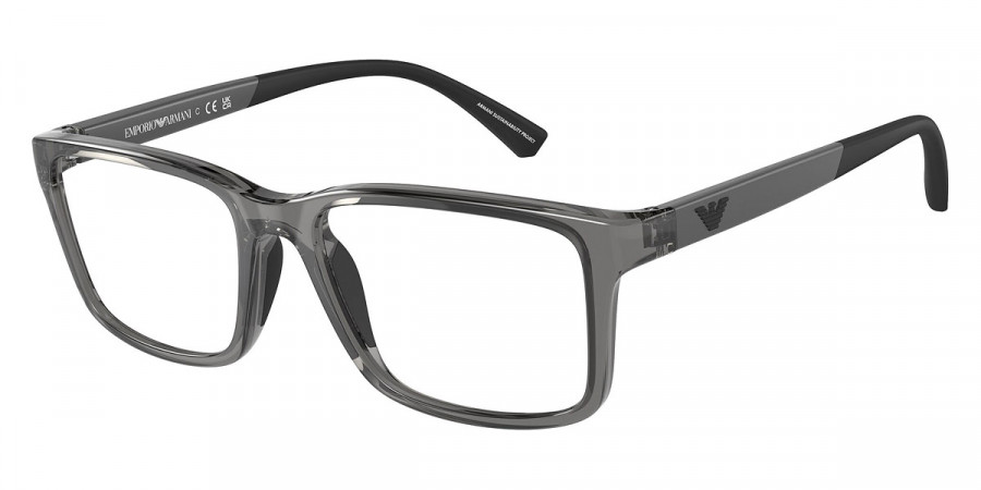 Emporio Armani™ EK3203F 5215 50 - Shiny Transparent Gray/Matte Gray/Black