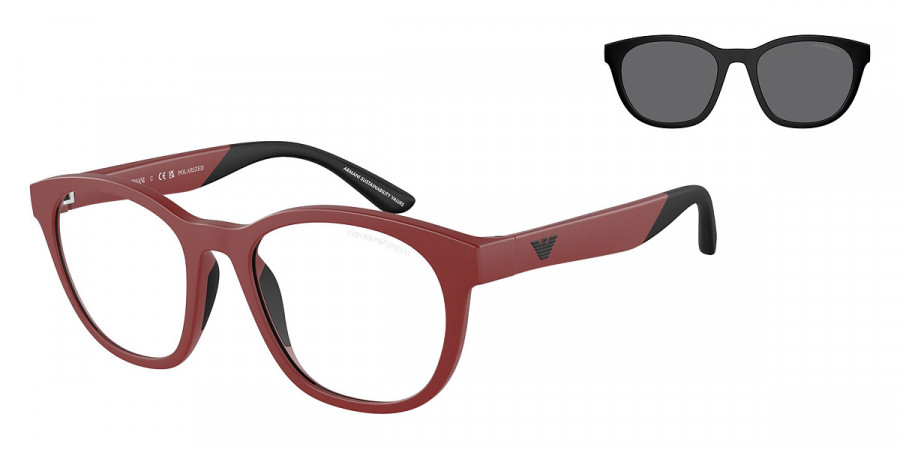 Emporio Armani™ EK4001 50771W 47 - Shiny Transparent Red