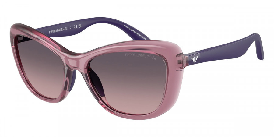 Emporio Armani™ EK4004 537646 50 - Shiny Transparent Lilac/Shiny Violet/Rubber Violet