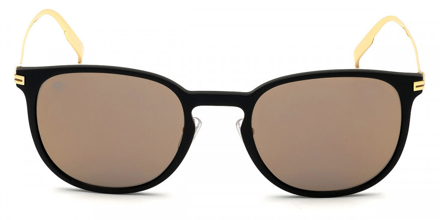 Ermenegildo Zegna™ EZ0136 02G 54 - Matte Black/Semi Shiny Black Enamel and Shiny Endura Gold/Vicuna