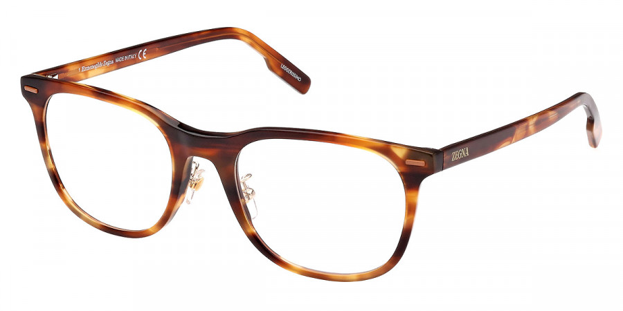 Color: Shiny Striped Cognac Havana/Vicuna (056) - Ermenegildo Zegna EZ5248-H05653