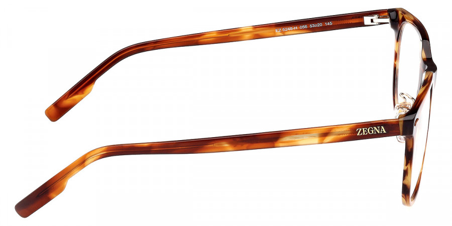 Color: Shiny Striped Cognac Havana/Vicuna (056) - Ermenegildo Zegna EZ5248-H05653