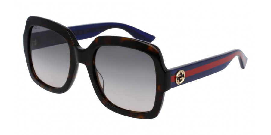 Color: Blue/Havana (004) - Gucci GG0036S00454