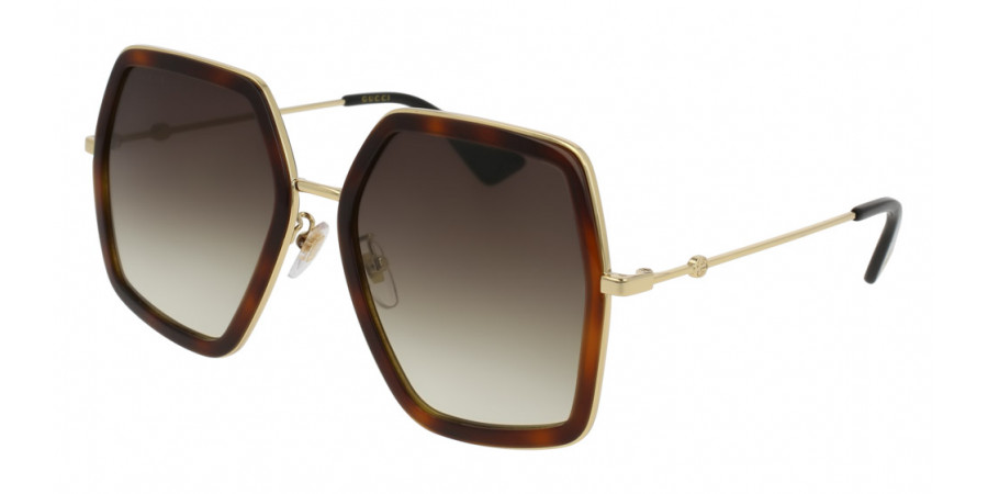 Color: Gold/Havana (002) - Gucci GG0106S00256