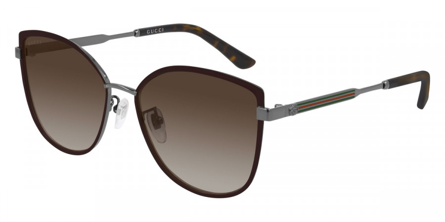 Color: Ruthenium/Brown (002) - Gucci GG0589SK00257