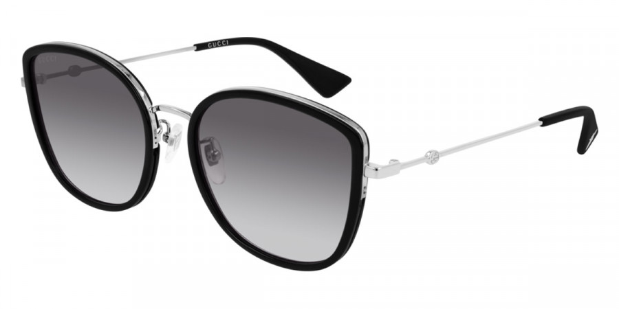 Color: Black/Silver (002) - Gucci GG0606SK00256