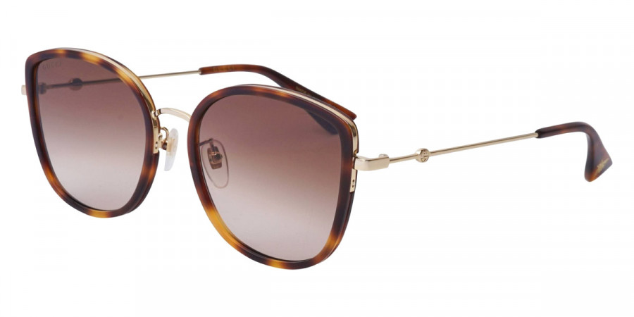 Color: Gold/Havana (003) - Gucci GG0606SK00356