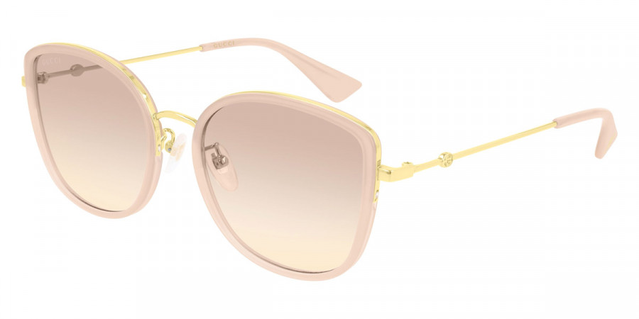 Color: Gold/Nude (004) - Gucci GG0606SK00456