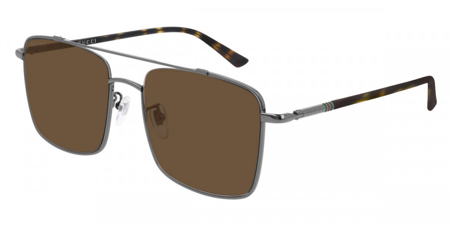 Color: Havana/Ruthenium (002) - Gucci GG0610SK00256