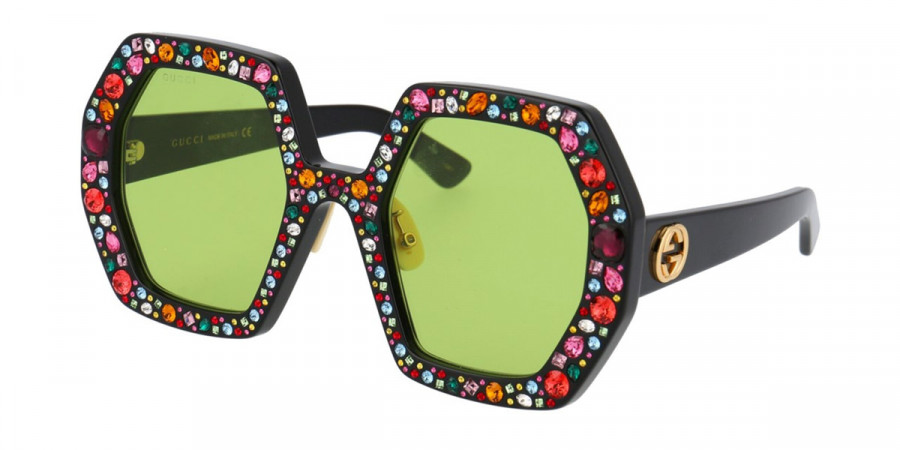 Color: Black with Multi-colour Crystals (010) - Gucci GG0772S01055