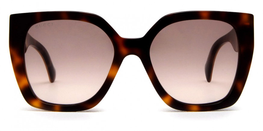 Gucci™ GG1300S 003 55 Havana/Crystal Sunglasses