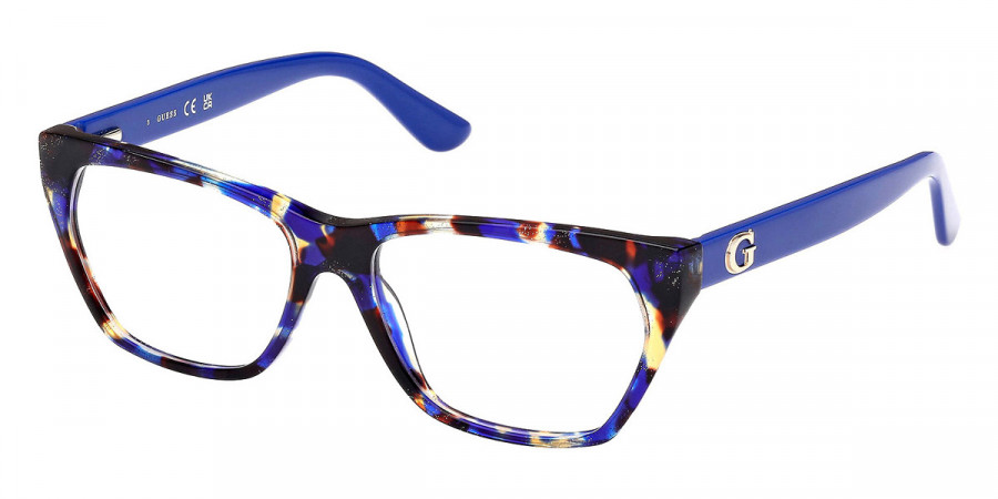 Color: Blue/Havana/Shiny Blue (092) - Guess GU5023409254