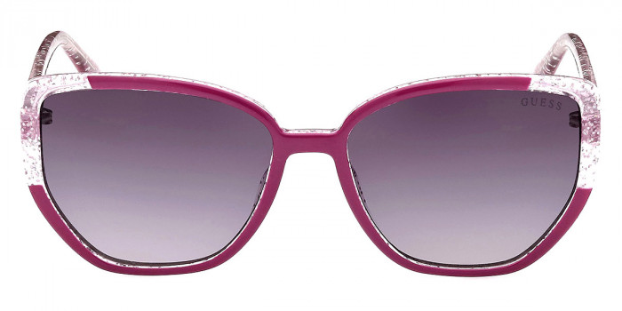 New nt womens Guess 40th anniversary cat eye 74B pink / buy smoke sunglasses GU7811