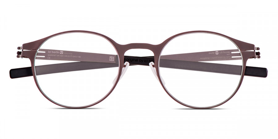 Ic! Berlin 125 Foxweg Teak Eyeglasses Front View