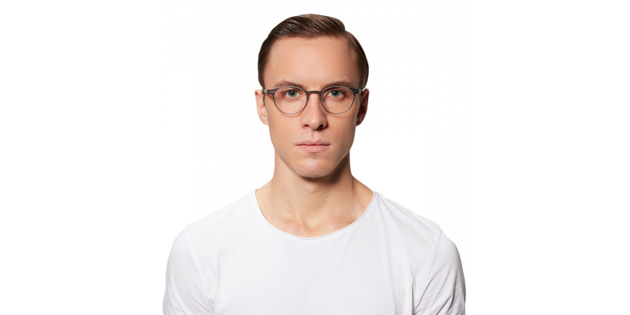 Ic! Berlin 125 Foxweg Teak Eyeglasses On Male Model