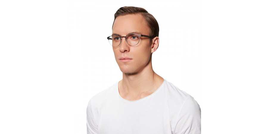 Ic! Berlin 125 Foxweg Teak Eyeglasses On Male Model 2