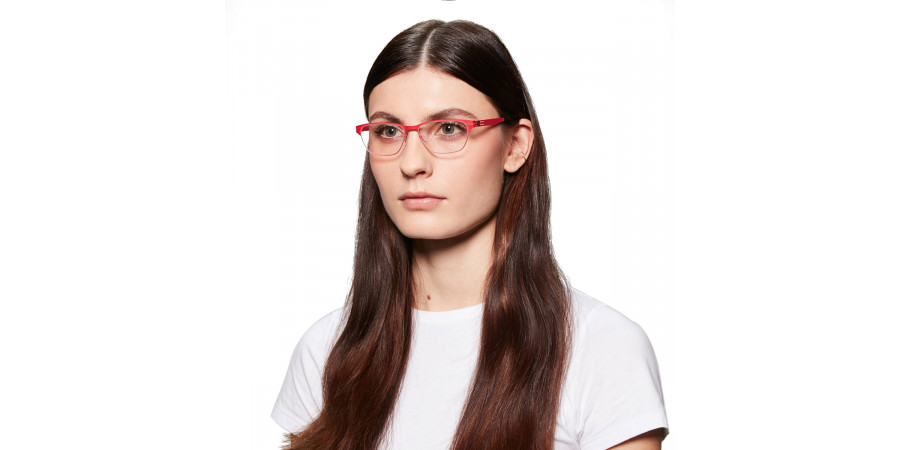 Ic! Berlin Alexandra N. Rose Lava Eyeglasses On Female Model