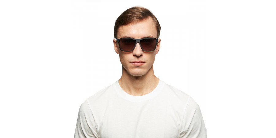 Ic! Berlin Alpha Black-Rough Sunglasses On Male Model