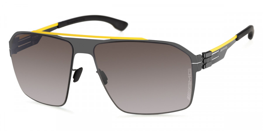 Ic! Berlin AMG 02 Yellow Bridge-Gun-Metal Sunglasses Side View