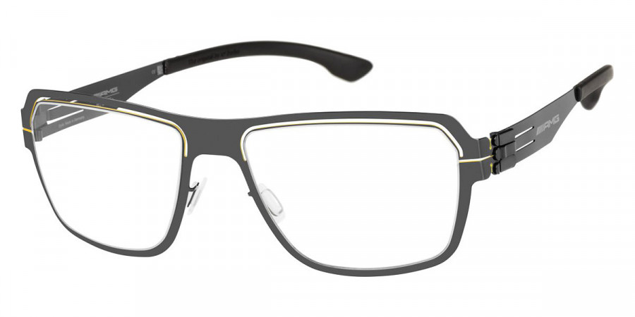 Ic! Berlin AMG 04 Gun-Metal-Yellow Eyeglasses Side View