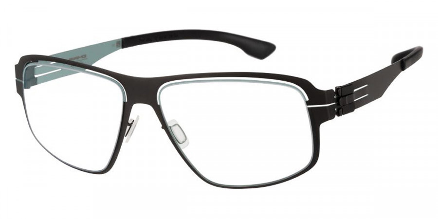 Ic! Berlin AMG 09 Venice Green Brow-Black Eyeglasses Side View