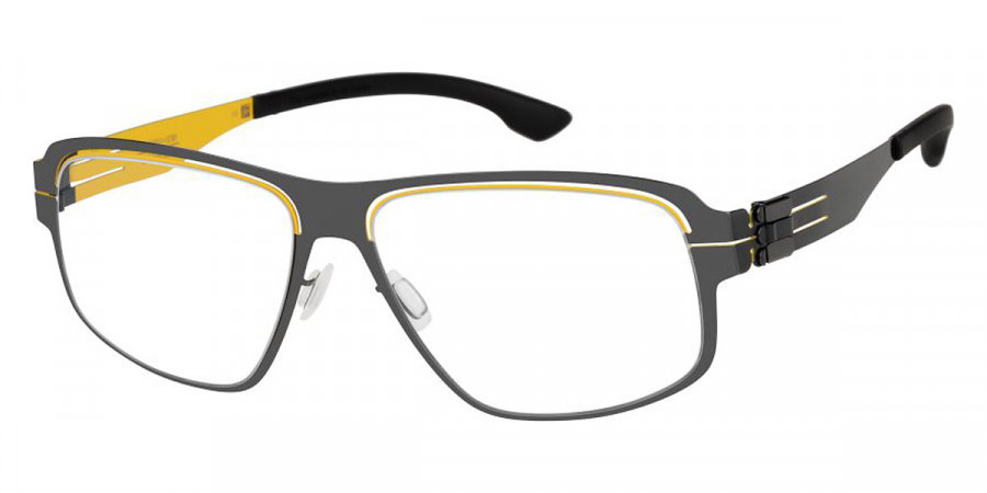 Ic! Berlin AMG 09 Yellow Brow-Gun-Metal Eyeglasses Side View