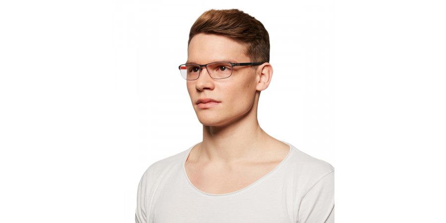 Ic! Berlin Andrew P. Blue Flame Eyeglasses On Male Model