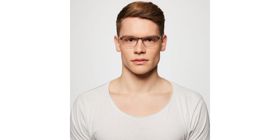 Ic! Berlin Andrew P. Teak Eyeglasses On Male Model