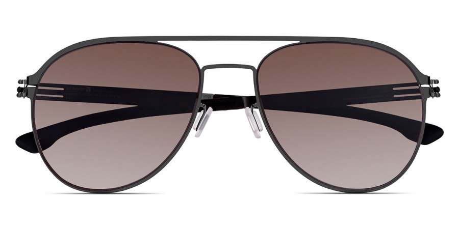 Ic! Berlin Attila L. Gunmetal Sunglasses Front View