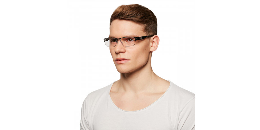 Ic! Berlin Basti S. Black Eyeglasses On Male Model