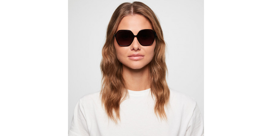 Ic! Berlin Beam Black Aze Sunglasses On Female Model