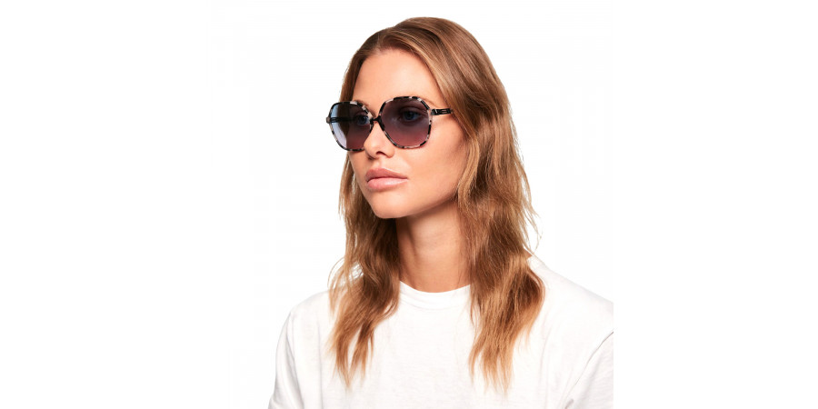 Ic! Berlin Beam Black-Crystal Sunglasses On Female Model