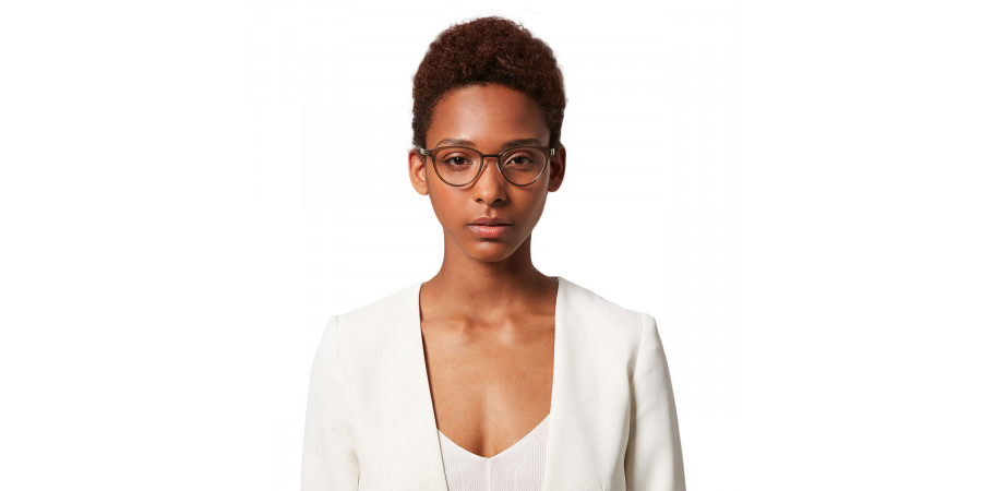 Ic! Berlin Beate J. Bronze-Dune Eyeglasses On Female Model