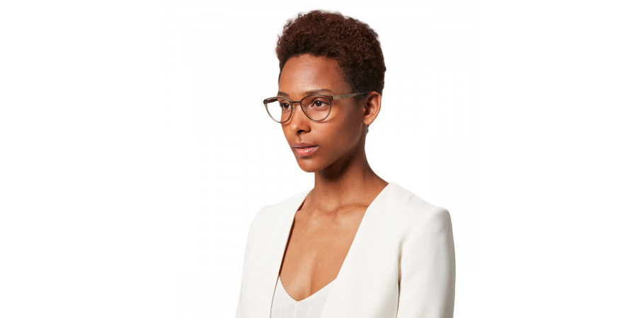 Ic! Berlin Beate J. Bronze-Dune Eyeglasses On Female Model 2