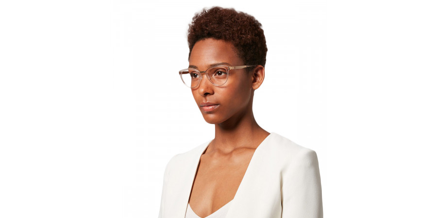 Ic! Berlin Beate J. Rosé-Gold-Ice-Tea Eyeglasses On Female Model 2