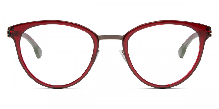 Ic! Berlin Beate J. Teak-Barolo-Red Eyeglasses Front View